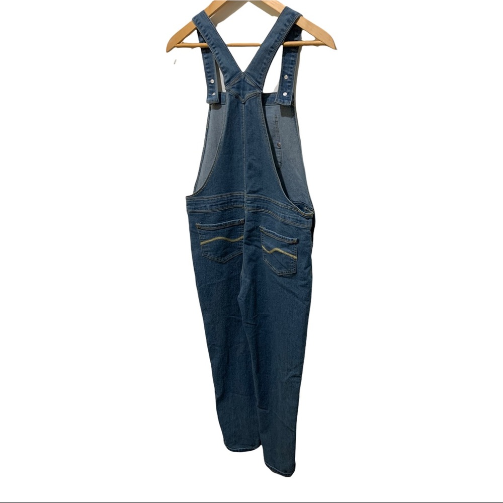 VINTAGE Y2K JORDACHE MEDIUM WASH BLUE DENIM LONG OVERALLS - Picture 14 of 16